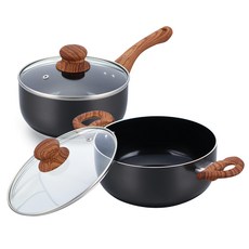 QUEEN SENSE IH 電磁爐鍋具 2件組, 單柄湯鍋18cm + 雙柄湯鍋20cm, #137796, 1組