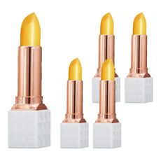 E.L.G 依洛嘉 千面女郎 唇膏, 天然胡蘿蔔素 溫感變色 植萃保濕 水潤Ｑ彈, 3.5g, 5支