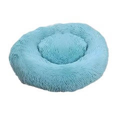 寵物用圓形毛窩, 直徑70cm, 藍色, 1個