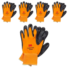 3M 亮彩舒適型止滑耐磨手套, 橘, 5雙