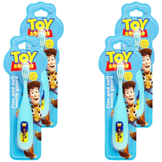 Dr.Fresh 兒童專用牙刷 細緻柔軟護齦, TOY玩具總動員 藍色, 1入, 4支