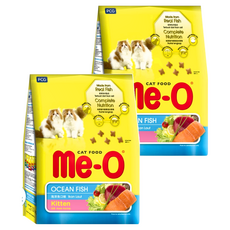 Me-O 咪歐 幼貓乾貓糧 海洋魚口味, 低鈉配方, 添加牛磺酸與多種維生素, 1.1kg, 2袋