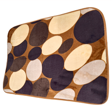 珊瑚絨地墊 2個, 咖啡石頭