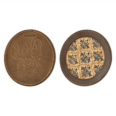 Naturehike 挪客 皮質圖案杯墊 NH22YW022, 深棕色, 1個