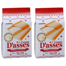 SANRITSU 三立製菓 D'asses 7枚夾心薄餅 白可可風味, 52.5g, 2盒