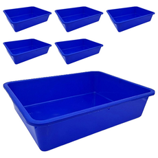 百貨King 450密林 置物 收納籃 3入 藍色 (0L~50L)台灣製 免組裝, 43.5 x 33.5 x 11.5cm, 6個