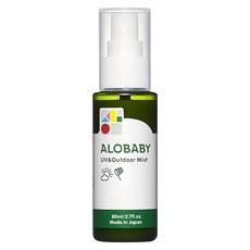ALOBABY 全能防曬水噴霧, 添加草本植物香氣 防曬防蟲二合一 無酒精無色素, 80ml, 1瓶