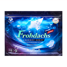 Frohdachs 超濃縮雙效清潔洗衣紙, 15片, 5袋