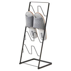 nOVA LIVING 4層直立式拖鞋架, 鐵製材質, 尺寸24x21x62cm, 黑色, 1個