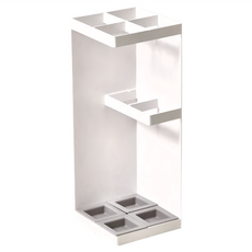 Life 純色風尚鐵藝落地雨傘架, 寬59cm以下, 傘架x1 + 集水底盤x4, 11 x 11 x 30cm, 鋼琴白, 1個