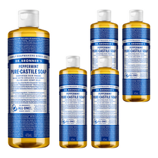 Dr.Bronner's 布朗博士 清爽潔膚露 薄荷, 475ml, 5瓶