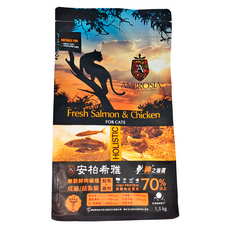 AMBROSIA 無穀鮮肉貓糧, 鮭魚 + 雞肉, 1.5kg, 1袋