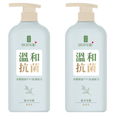 澡享 BODY愛抗菌沐浴乳 綠茶茶樹, 900g, 2瓶