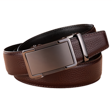 真皮頭層牛皮帶 男士自動扣皮帶腰帶 LL112