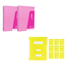 ECO Chungwoon 樂譜夾 A4 40頁 x 2本 + 索引資料夾 x 10個, 粉色, 1組