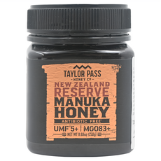 TAYLOR PASS 紐西蘭活性麥蘆卡蜂蜜 UMF 5+ MGO83+ 250g，無抗生素, 1罐