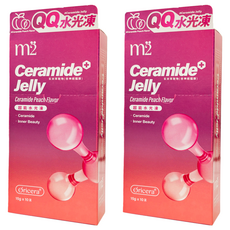 m2 美度 超能水光凍 含神經醯胺 水蜜桃口味 10包, 150g, 2盒