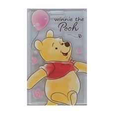 Disney 迪士尼 質感壓克力票卡 10.5 x 6.5cm 3歲以上, 維尼氣球黃, 1個