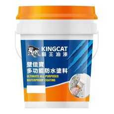 KINGCAT 貓王油漆 壁佳寶多功能防水塗料 K1-680 百合白 防水防霉 彈性抗裂, 3.78L, 1桶