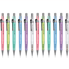 JAVAPEN 彩色透明殼自動鉛筆 0.5mm 多種顏色, 12支