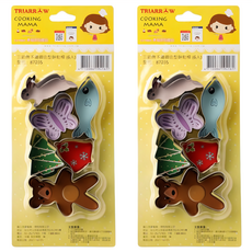 TRIARROW 三箭牌 不鏽鋼造型餅乾模, 6入/組, 8703S, 1組