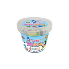 幼福文化 忍者兔 安全小麥黏土 動物派對桶 Set 內含黏土+10個創意工具配件, 12色 動物派對桶, 642g, 1組