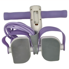 MICHAEL FITNESS 麥克健身 語音計數腳蹬拉力器，NBR泡棉，環保TPE材質，運動健身輔助, 紫色, 1個, 27x55x11.5cm