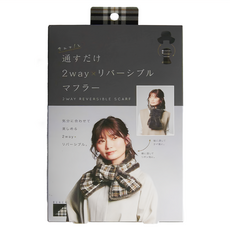 COGIT 2way可逆圍巾 1條, 92 x 15cm, 黑色