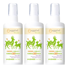 小鹿山丘 雙效防蚊液，日本天然植物精華，有效驅趕一般蚊和小黑蚊，英國有機認證植物精油，成分天然，孩童適用, 120g, 3瓶