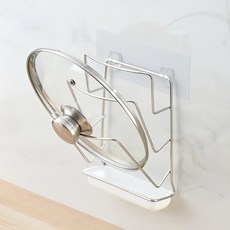 SHCJ 生活采家 LuxiRack 壁掛鍋蓋架, 銀色, 1個