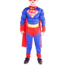SUPERMAN 超人 男童款萬聖節變裝服 附面具 送披風, 1件