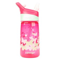 Contigo 兒童卡通水壺吸管杯 粉色, 蝴蝶款, 414ml, 1個