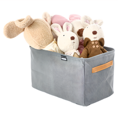 無紡布摺疊整理箱, 40.5 x 27 x 24cm, 灰色, 1個