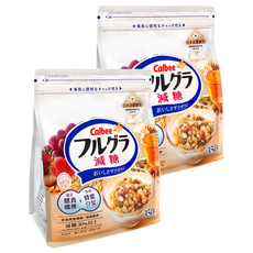 Calbee 卡樂比 Frugra 富果樂 減糖麥片 350g, 日本製造, 含膳食纖維+豆漿, 使用蜂蜜, 2包