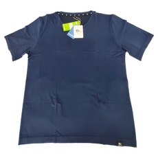 巧奇 CHEAUCHI COOL涼T V領中性素T，100%尼龍含64%吸濕彈長纖維，台灣製造, XL, 闇夜藍