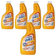 白博士 浴廁PLUS清潔劑補充包, 快速去污, 600g, 5瓶