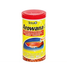 Tetra 德彩 Arowana 龍魚飼料，含蝦和磷蝦, 1L, 1瓶