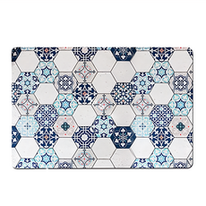 防滑吸水軟式奈米絨地墊, 45 x 75 cm, 波西米六角, 1入