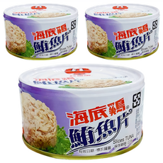 紅鷹牌 海底雞鮪魚片3入, 185g, 1組