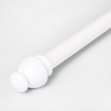 SERYUHOME 城堡 15mm 窗簾桿, 白色的