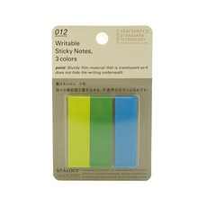 STALOGY 可書寫標籤貼 3色, 50 x 50mm, 150張, 1組
