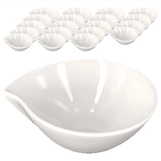 TATUNG 大同磁器 桃形淺缽 10.3 x 9 x 4.3cm 20入組 - 精緻餐桌擺設, 1組, 白色