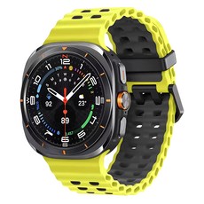 SPACE SHIELD Galaxy Watch 雙色海洋矽膠錶帶, 萊姆深灰色, 1個