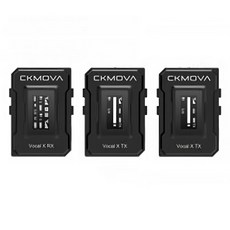 CKMOVA VOCAL X V2 一對二無線麥克風系統 OLED顯示螢幕 100米穩定傳輸 3.5mm耳機監聽, 1組