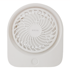Kinyo 夾/立式迷你充電風扇, UF-1685, 白色