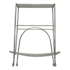 304不鏽鋼 桌上型菜刀砧板收納架 三格中款 175 x 140 x 225mm 273g, 銀色, 1個