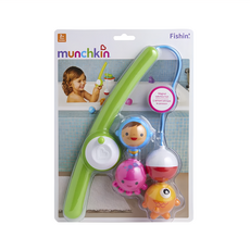 munchkin 滿趣健 釣魚洗澡玩具套裝, 趣味釣魚，磁鐵垂釣，專為寶寶小手設計, 1組, Multiple colors