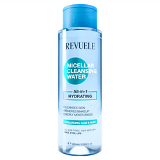 REVUELE 卸妝潔膚水 保濕型 全效合一 玻尿酸和蘆薈, 1瓶, 400ml