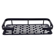 浴室置物架 方形輕薄款, 黑色, 1個