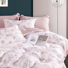 Prawear 巴麗維亞 石墨烯萊賽爾天絲兩用被床包組 四件式, 雙人加大, 洛鈴